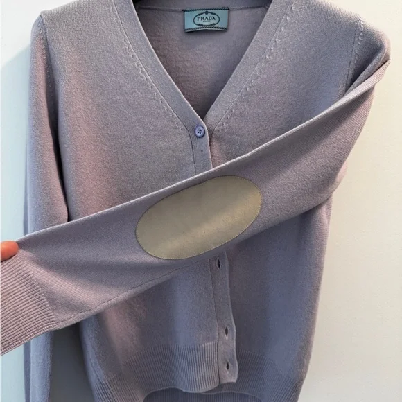 Prada soft lavender purple cashmere wool cardigan - Picture 5 of 5